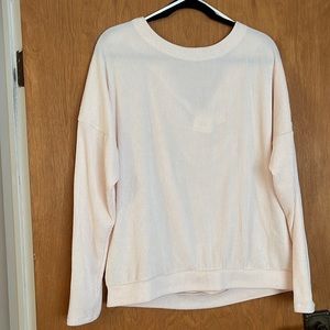 Maeve Cream High Neck, Scoop Back Pullover Sweater